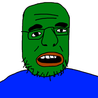 gaping_mouth glasses smile soyboy stubble teeth variant:krautjak wrinkles // 933x933 // 10.0KB