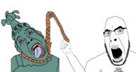 2soyjaks american_flag angry anti_dean_association anti_mutt arm bloodshot_eyes clothes crying dead glasses green_skin holding_object holding_rope lynching monument monument_mythos open_mouth pulley rope soyjak statue_of_freedom statue_of_liberty stubble tongue united_states variant:bernd variant:cobson yellow_teeth // 2151x1139 // 348.8KB