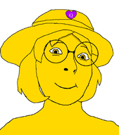 clothes condiment female glasses hair hat looking_at_you meta:namefags mustard_(user) queen_of_hearts quote_(user) smile subvariant:female_cobson variant:cobson white_background yellow_skin // 962x1094 // 21.6KB