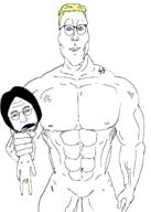 2soyjaks blond blue_eyes dead glasses hair murder muscles naked nose stubble trend:aryan variant:cobbert variant:lennonjak // 1062x1487 // 38.5KB