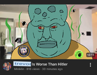 artist:termitesilva big_nose double_chin fat flies forehead_mark lips meta:namefags red_eyes stink_lines sweating trevor_(user) ugly variant:disgusting_trevorcreature yellow_sclera // 1242x958 // 518.5KB