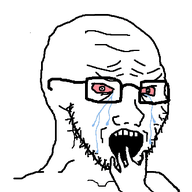 animated bloodshot_eyes crying glasses loop open_mouth teeth variant:soyak // 332x336 // 126.7KB