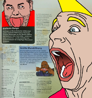 a10_eyes amerimutt aryan_beast black_sclera blond chad_thundercock german_text guinness_world_record low_resolution nigger open_mouth tongue tongue_out traced variant:unknown // 621x660 // 392.2KB