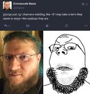 4chan angry emmanuele_bassi g_(4chan) glasses gnome_(desktop_environment) mastodon neckbeard soyboy technology variant:gapejak // 1133x1179 // 308.8KB