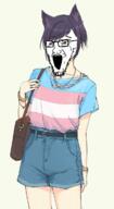 arm cat_ear clothes glasses hair hand open_mouth paxiti soyjak stretched_mouth stubble tranny variant:soyak // 655x1200 // 609.4KB