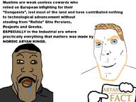 a10_eyes aryan drool eyebags fact islam muslims roach shaved shitskin subhuman text truth_nuke trvke untermensch variant:cobson variant:markiplier_soyjak // 1000x750 // 161.8KB