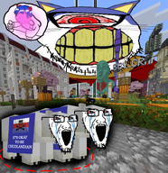 4soyjaks angry animal bear bloodshot_eyes chudlandia clenched_teeth crying cyclops glowing incomprehensible_woahjack meta:namefags mind_control minecraft mist_(user) pink_skin sign soycraft stretched_mouth subvariant:feralrage subvariant:massjak tenor_(user) variant:feraljak variant:gapejak variant:soyak yellow_teeth // 773x800 // 744.5KB