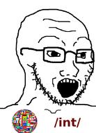 flag glasses int_(4chan) open_mouth soyjak stubble text variant:soyak // 644x896 // 116.9KB