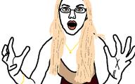 bbc beard blond bracelet brown_eyes eyebrows female glasses hair hand long_hair nails necklace open_mouth queen_of_spades slut_for_bbc spade tagme_new_variant tattoo variant:QOS variant:unknown // 1149x720 // 17.1KB