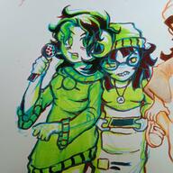 art beanie blush clothes drawing dress female full_body hair long_hair shoe skirt tranny_artstyle variant:soytan // 2902x2902 // 1.0MB