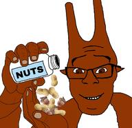 acorn animal bottle meds nigga_thats_nuts nuts peanut pills smile squirreljak subvariant:feralsquirrel trend:squirreljakking variant:feraljak wholesome // 1170x1134 // 174.9KB