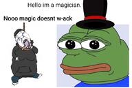amphibian clothes frog hanging hat magic nas:pepe pepe_the_frog r9k_(4chan) variant:bernd x_(4chan) // 1342x900 // 310.1KB