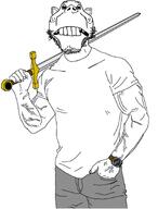 cheeks ear mouth muscles nose soyjak strong stubble sword teeth variant:scoutrooster // 1073x1411 // 411.9KB
