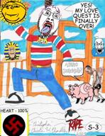 4soyjaks antenna bestiality chris-chan closed_mouth comic_sans egypt glasses grin hanging isis nazism open_mouth pig rope sex smile sonichu soyjak speech_bubble stubble subvariant:wholesome_soyjak suicide sun swastika telegram text variant:bernd variant:el_perro_rabioso variant:gapejak variant:markiplier_soyjak white_skin yellow_teeth // 496x640, 6s // 713.6KB