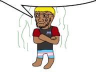 angry brown_skin crossed_arms discord frown full_body glasses nate queen_of_spades speech_bubble_empty stink_lines stubble trans variant:soyak yellow_hair // 800x600 // 35.4KB