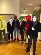 amphibian andrew_tate bbq_(user) bbq_sauce broot clavicular clothes frog full_body irl_background j&auml;germeister lucky_(user) mustard mustard_(user) myron_gaines nas:pepe nick_fuentes pepe_the_frog sneako subnas:andy subnas:jager subvariant:massjak subvariant:massmeowjak suit tenor_(user) tristan_tate variant:a24_slowburn_soyjak variant:feraljak variant:gapejak variant:impish_soyak_ears variant:markiplier_soyjak // 1536x2048 // 1.7MB