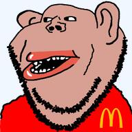 amerimutt artist:sisa9000 beard ear lips logo looking_to_the_left mcdonalds mouthbreather mutt open_mouth series:remastered_soyjaks stubble subvariant:impish_amerimutt teeth template transparent_background variant:impish_soyak_ears // 1025x1025 // 29.7KB