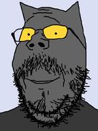 cat_ear grey_skin series:unfunnycreature small_eyes soot soot_colors soyjak_party unfunny_creature variant:gapejak yellow_glasses // 600x800 // 14.3KB