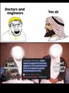 1979 1981 al-qaeda arab ayman_al_zawahiri brown_hair chad christianity hair islam osama_bin_laden soyjak stubble text tiktok variant:feraljak wikipedia yellow_hair // 1080x1440 // 1.0MB