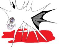 art blood bloodshot_eyes crying dead deformed dino_buzzati glasses hair monster mustache open_mouth purple_hair rape the_morning_visitor tongue tranny variant:bernd yellow_teeth // 1595x1310 // 52.8KB