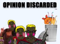 4soyjaks ack anti_ongezellig anti_sharty blond blood bloodshot_eyes blush blushing brown_skin coco_(ongezellig) dead fat flag:transgender_pride_flag gun gunshot_wound headshot holding_gun irl lipstick maya_(ongezellig) meta:leaky mymy_(ongezellig) negro newfag obese ongezellig opinion opinion_discarded painted_nails shitskin soyjak_party submachine_gun subvariant:hunky_twink_sex_machine subvariant:muscular_chud the_hunks tranny transgender_flag trash_can troon uzi variant:alicia variant:bernd variant:chudjak // 2000x1466 // 1.3MB