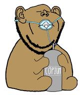 anesthesia brown_skin closed_eyes closed_mouth cope copium ear full_body gas_cylinder holding_object mask oxygen_cylinder oxygen_mask soyjak stubble subvariant:impdrink variant:impish_soyak_ears white_background // 632x727 // 130.7KB