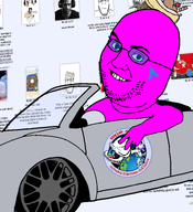 banana_split_ice_cream car catalog driving peace_sign pink_skin quote_(user) smile soyjak soyjak_party variant:newbugatti // 710x780 // 156.3KB