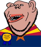 amerimutt arizona award black_sclera brown_skin clothes ear flag flag:arizona lips mutt open_mouth phoenix_arizona soyjak state stubble subvariant:impish_amerimutt text united_states variant:impish_soyak_ears // 685x793 // 41.6KB