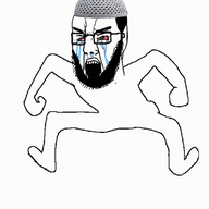 angry animated arm beard bloodshot_eyes crying foot glasses hair hand islam jump leg open_mouth tantrum taqiyah thick_eyebrows variant:chudjak // 587x468 // 234.7KB