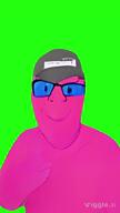 ai_generated blue_eyes blue_shade clothes doll_(user) glasses green_screen hat oh_when_the_saints_are_marching_in pink pink_skin smile soyjak soyjak_party video viggle // 720x1280, 19.6s // 5.3MB