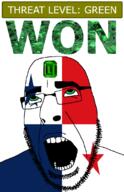 ahegao country emerald flag flag:panama gem glasses green green_eyes hair looking_up open_mouth panama schlog_color_event soyjak soyjak_blog star_(symbol) stubble teeth text threat_level_green variant:cobson won // 721x1115 // 149.4KB