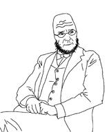 beard clothes full_body glasses holding_hand jewish_nose mouth_closed musician stubble suit suit_and_tie variant:unknown // 801x956 // 33.7KB