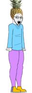clothes food fruit full_body glasses hand open_mouth pineapple pinejak variant:soyak // 704x2037 // 277.1KB