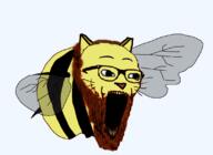 animal bee bug glasses invertebrae lion open_mouth stinger variant:soyak wing // 1100x800 // 211.2KB