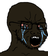 angry bald bantu black_skin bloodshot_eyes crying dark_skin glasses lips negro nigger nose open_mouth soyjak stubble subvariant:crying_soyak subvariant:negro_soyak transparent_background variant:soyak // 631x741 // 17.6KB