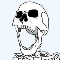 open_mouth series:skeletonjaks skeleton skull soyjak variant:gapejak // 1000x1000 // 23.0KB