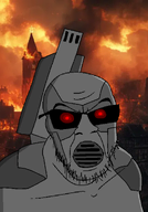 artist:greenfag fire glowing_eyes gun irl_background robot terminator variant:feraljak // 899x1292 // 266.2KB