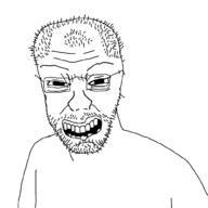 angry balding glasses hair open_mouth soyjak stubble variant:unknown // 1000x1000 // 63.4KB