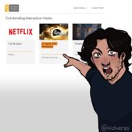 arm clothes hair hand markiplier open_mouth pointing soy_parody variant:two_pointing_soyjaks white_skin // 640x640 // 178.9KB