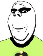braphog forehead_lines forehead_mark gassy green_shirt incrediblegassy pixar stubble subvariant:wholesome_soyjak superhero the_incredibles variant:gapejak // 1170x1539 // 443.4KB