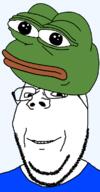 artist:xJanny clothes costume frog glasses green_skin pepe smile stubble subvariant:wholesome_soyjak variant:gapejak // 600x1150 // 27.0KB