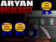 'p adolf_hitler aryan auschwitz award awards banner blue_eyes brimstone bwc coal creepypasta creepypasta_video flag flag:mexico holocaust impact_font jakparty_soy jartycuck jartypedo lesotho mexiaryan mexican_flag mexico railroad series:brimstone_creepypastas subvariant:mexiaryan swastika train train_tracks variant:soytan wheel wheels white_skin // 320x240, 190s // 4.5MB