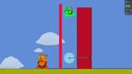 2soyjaks algodoo animated froot glasses green_skin hanging open_mouth orange_skin rope soyjak stubble subvariant:wholesome_soyjak variant:bernd variant:gapejak // 1280x720, 3.1s // 813.0KB
