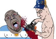 argentina chainsaw closed_mouth flag:argentina glasses open_mouth soyjak stubble subvariant:chainsaw_bernd teeth tongue variant:bernd variant:chudjak venezuela // 1533x1080 // 461.5KB