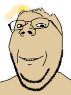 deep_wound egg egg_shell egg_yolk glasses gore injury looking_at_you meta:low_resolution smile soyjak stubble tan_skin white_background // 191x255 // 22.8KB