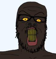 angry black_skin bloodshot_eyes clenched_teeth cracked_teeth nigger rage red_lips rotten_teeth template variant:a24_slowburn_soyjak yellow_sclera // 1024x1068 // 35.0KB