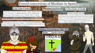2soyjaks arm aryan bible biting_lip black_skin blue_eyes buff bull bwc catholic catholicism chain christian_cross christian_identity christianity closed_mouth clothes conversion distorted drawgirl ear expelled flag:crown_of_aragon flag:morocco frown glasses gospel hair hand hat holy_bible islam islamic morocco muslims portugal portuguese reconquista scriptures slave soyjak spain spaniard spanish star_and_crescent stubble subvariant:chudjak_front subvariant:muscular_chud tattoo tshirt underpants variant:chudjak variant:impish_soyak_ears vein white_skin yellow_hair // 1920x1080 // 741.0KB