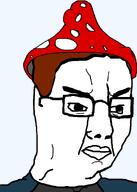 blue_shirt brown_hair clothes forum frank hat meta:op_took_a_selfie_of_xerself mushroom ribbon series:shrooms soyjak_forum text transparent_background variant:chudjak // 645x907 // 64.7KB