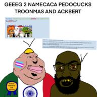 albert albert_(user) amphibian babyjak brown_skin flag:mexico flag:transgender_pride_flag frog mymy_(ongezellig) nas:pepe nikocado_avocado ongezellig pedophile pedophilia pepe_the_frog smoke subvariant:soylita subvariant:tetojak toonsoy_(namefag) tranny variant:cobson variant:gapejak variant:meximutt // 2048x2048 // 1.6MB