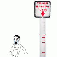 angry animated arm bloodshot_eyes crying glasses hand height leg monkey_dance open_mouth short sign soyjak text variant:chudjak // 1282x1205 // 592.9KB